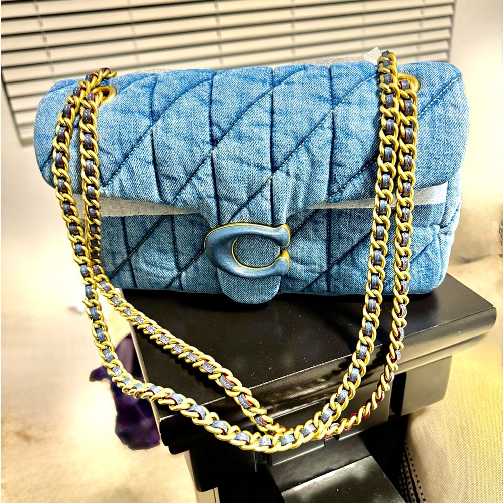 💙 Tabby Shoulder Bag 26 With Quilting/Denim